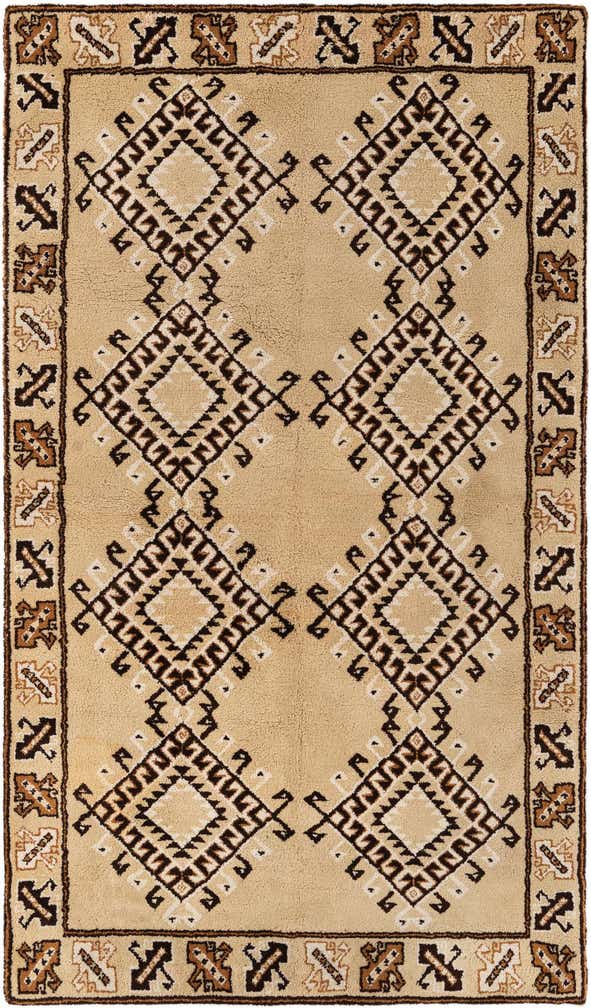 5' 1 x 8' 10 Hand Knotted Moroccan Wool Rug