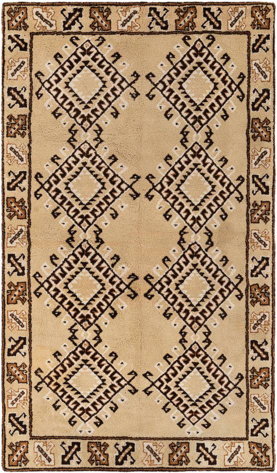 Detail image of 5' 1 x 8' 10 Hand Knotted Moroccan Wool Rug