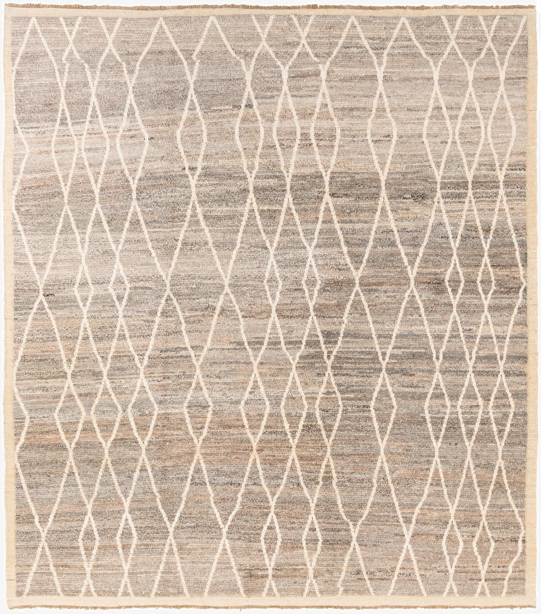 8' 9 x 9' 8  Hand Knotted Moroccan Wool Rug