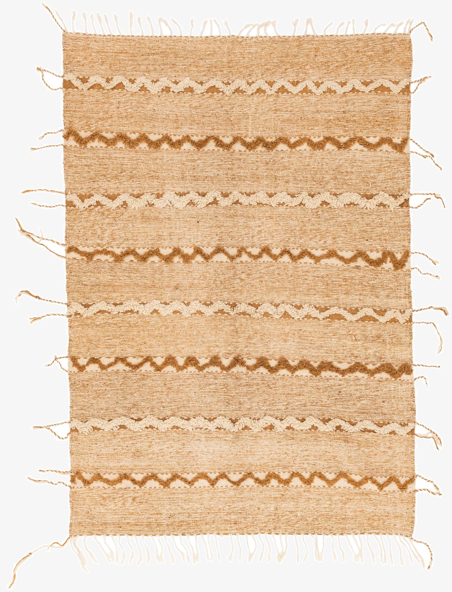 6' 9 x 10'  Hand Knotted Moroccan Wool Rug