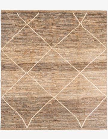 8' 9 x 9' 10 Hand Knotted Moroccan Wool Rug