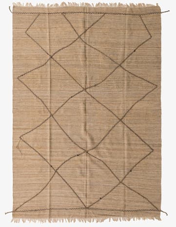 6' 9 x 9' 8 Hand Knotted Moroccan Wool Rug