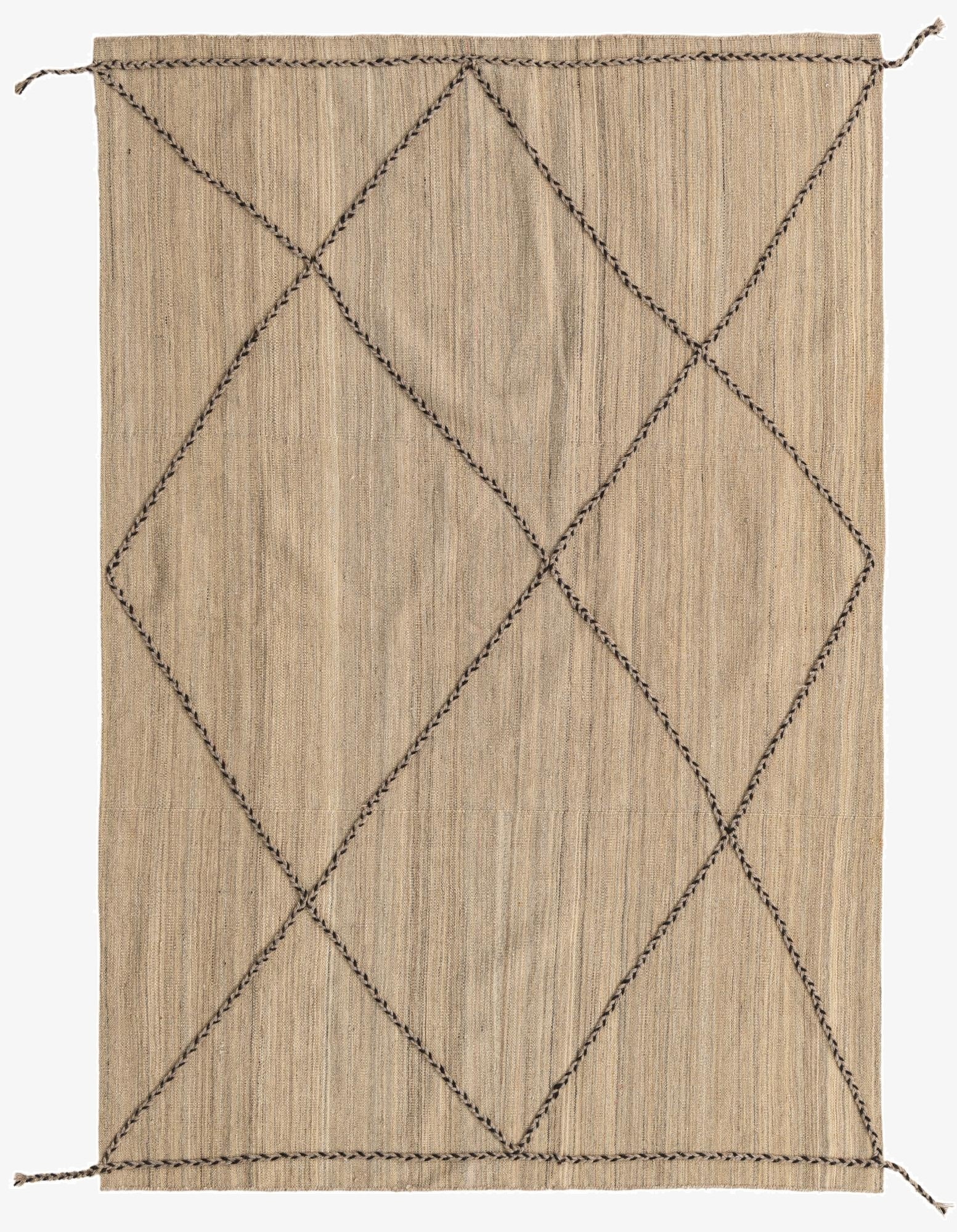 4' 6 x 6' 8  Hand Knotted Moroccan Wool Rug