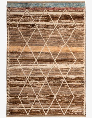 6' 5 x 9' 5 Hand Knotted Moroccan Wool Rug