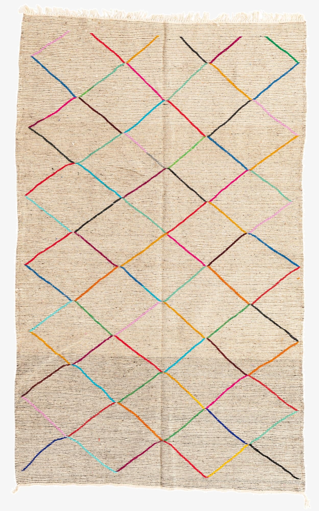 5' x 8'  Hand Knotted Moroccan Wool Rug