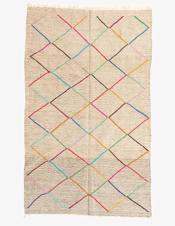 5' x 8' Hand Knotted Moroccan Wool Rug