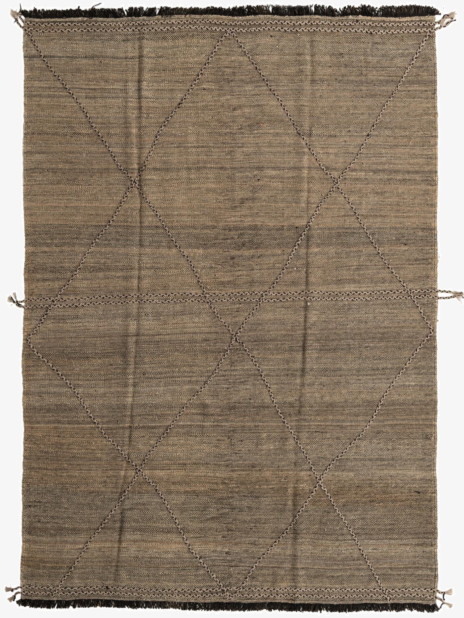 7' x 9' 10  Hand Knotted Moroccan Wool Rug