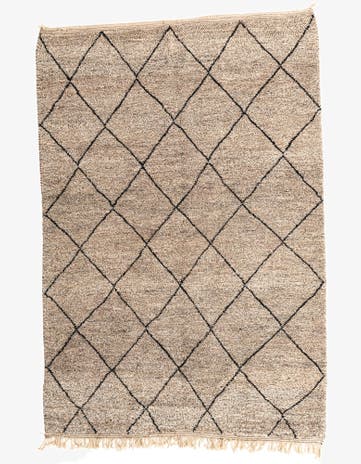 6' 8 x 9' 9 Hand Knotted Moroccan Wool Rug