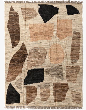 9' 2 x 12' 6 Hand Knotted Moroccan Wool Rug