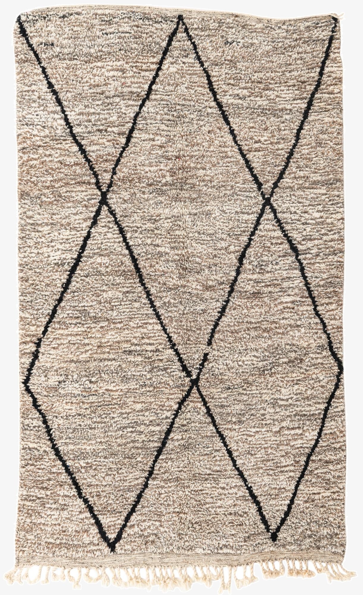 5' x 8' 6  Hand Knotted Moroccan Wool Rug