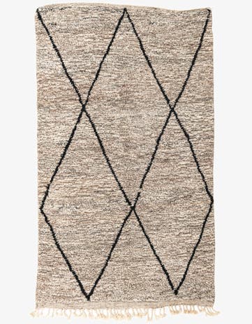5' x 8' 6 Hand Knotted Moroccan Wool Rug