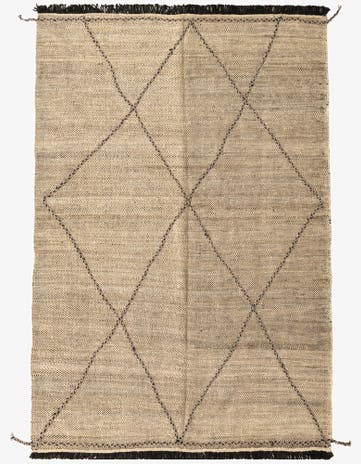 5' 4 x 7' 9 Hand Knotted Moroccan Wool Rug