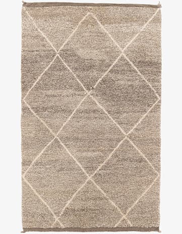 5' 3 x 8' 7 Hand Knotted Moroccan Wool Rug