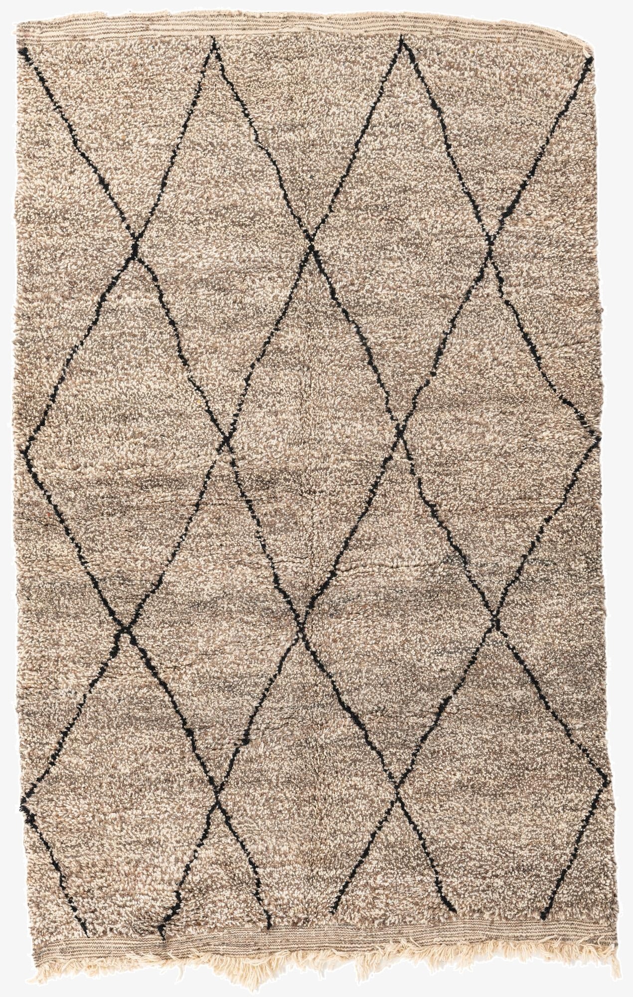 5' 3 x 8' 6  Hand Knotted Moroccan Wool Rug