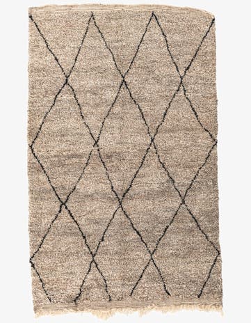 5' 3 x 8' 6 Hand Knotted Moroccan Wool Rug