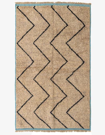 5' 1 x 8' 4 Hand Knotted Moroccan Wool Rug