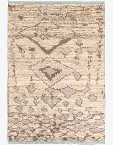 5' x 7' 1 Hand Knotted Moroccan Wool Rug