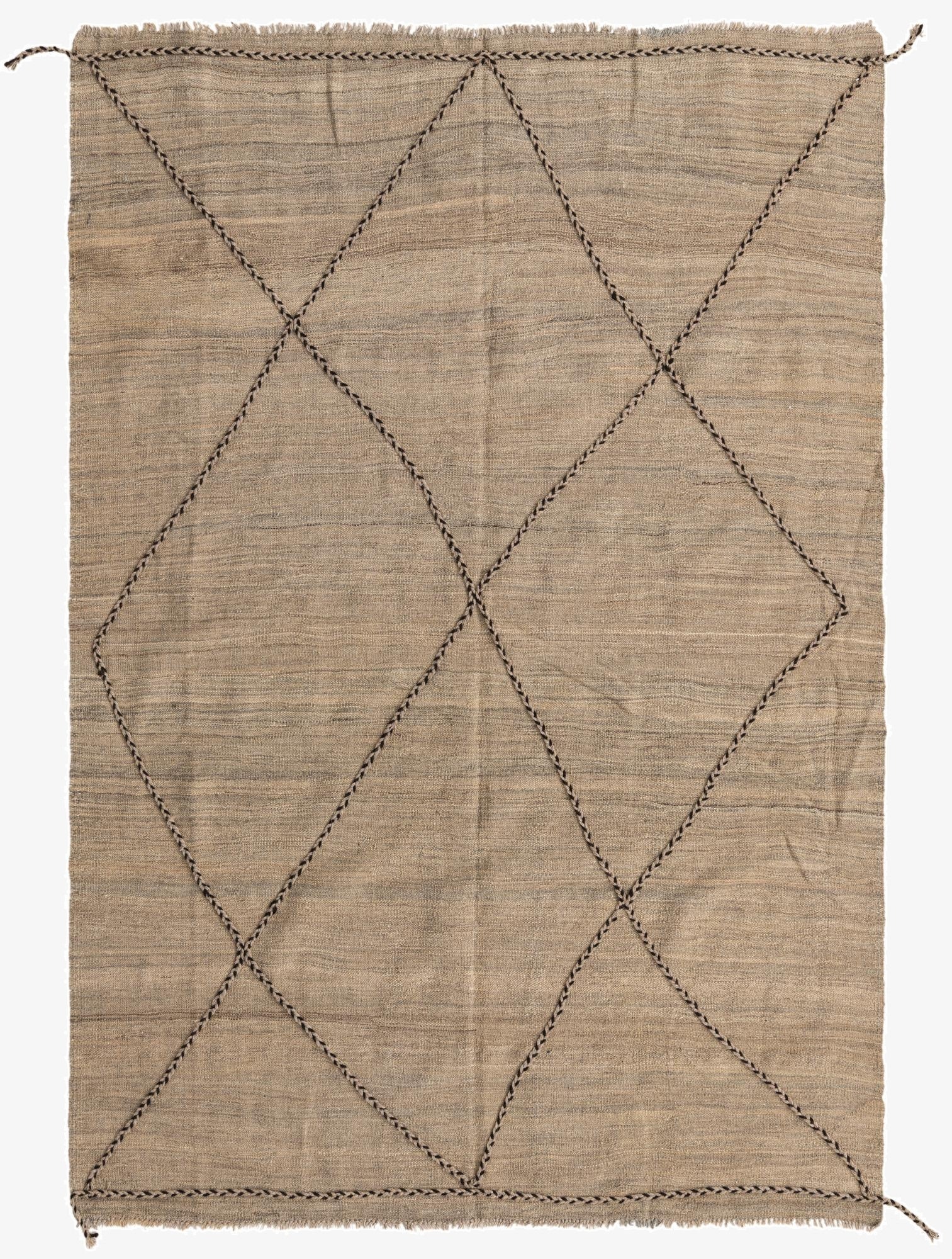 5' x 7' 8  Hand Knotted Moroccan Wool Rug
