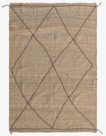 5' x 7' 8 Hand Knotted Moroccan Wool Rug