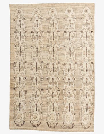 6' 5 x 9' 8 Hand Knotted Moroccan Wool Rug