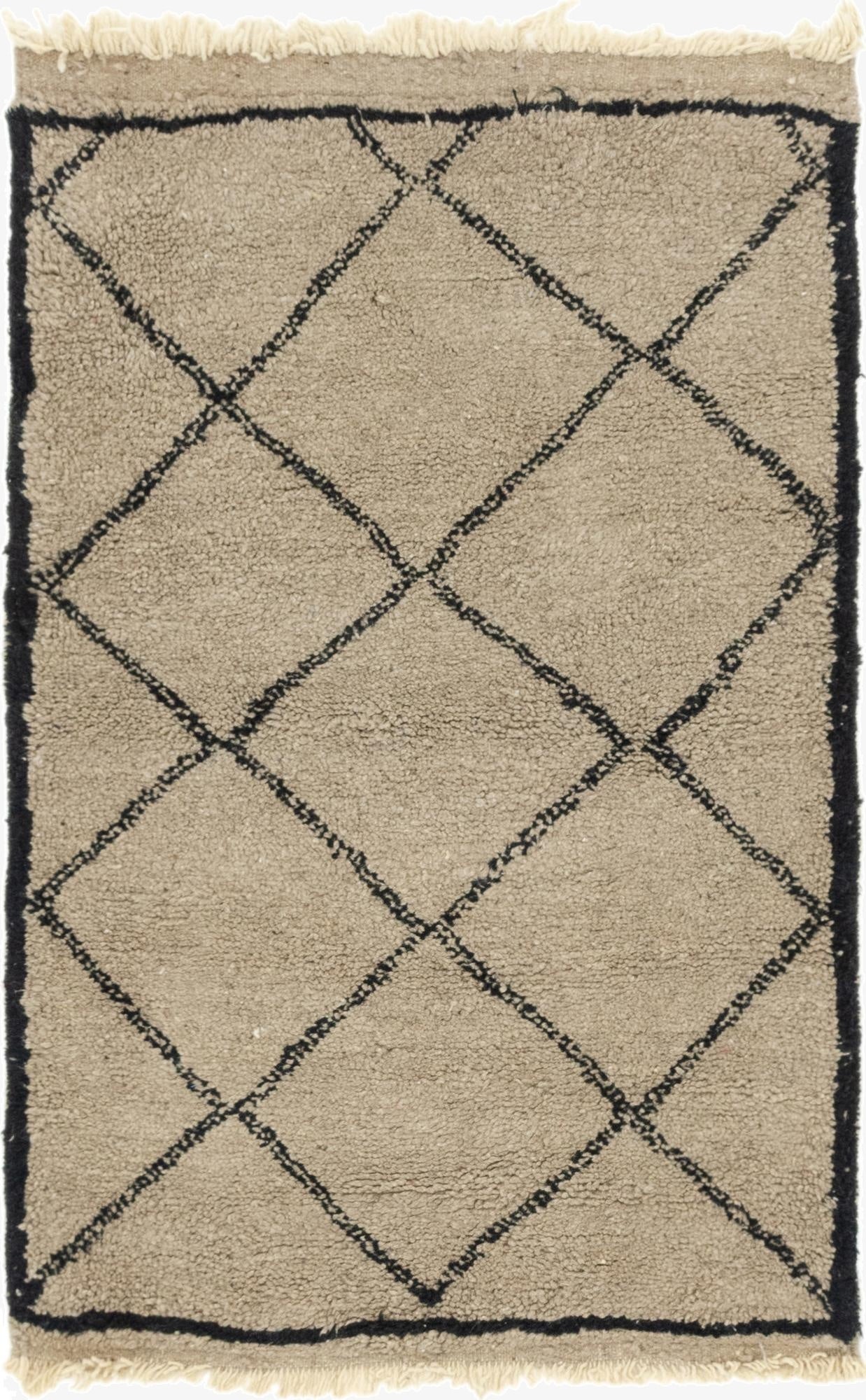 3' 6 x 5' 4  Hand Knotted Moroccan Wool Rug