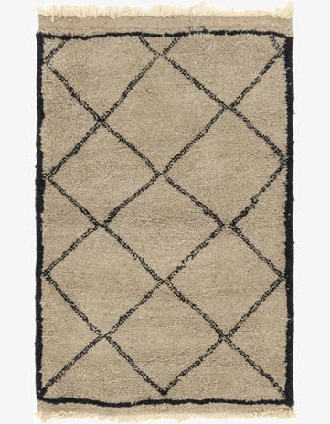3' 6 x 5' 4 Hand Knotted Moroccan Wool Rug