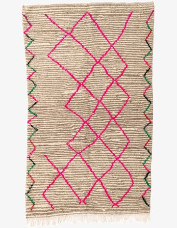 5' x 8' 5 Hand Knotted Moroccan Wool Rug