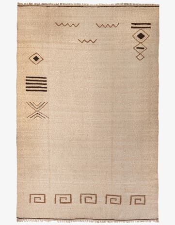 6' 6 x 9' 10 Hand Knotted Moroccan Wool Rug