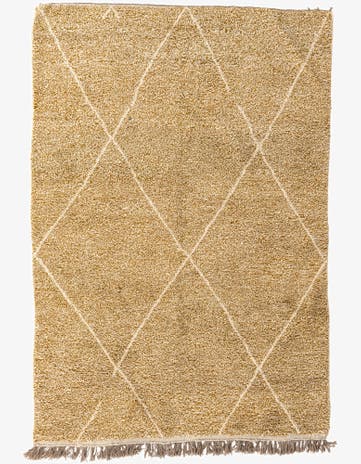 6' 8 x 9' 8 Hand Knotted Moroccan Wool Rug