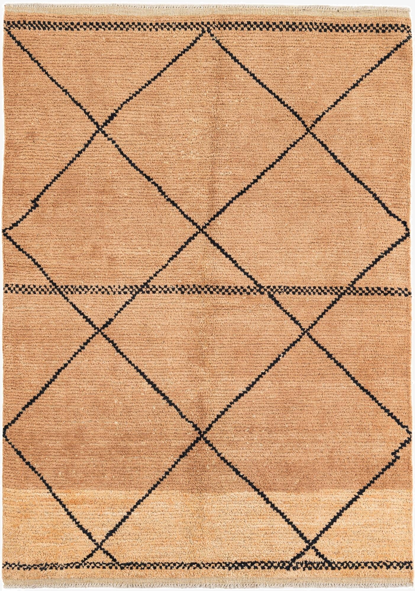 5' 3 x 7' 4  Hand Knotted Moroccan Wool Rug