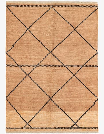 5' 3 x 7' 4 Hand Knotted Moroccan Wool Rug