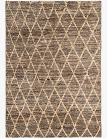 4' 9 x 6' 8 Hand Knotted Moroccan Wool Rug