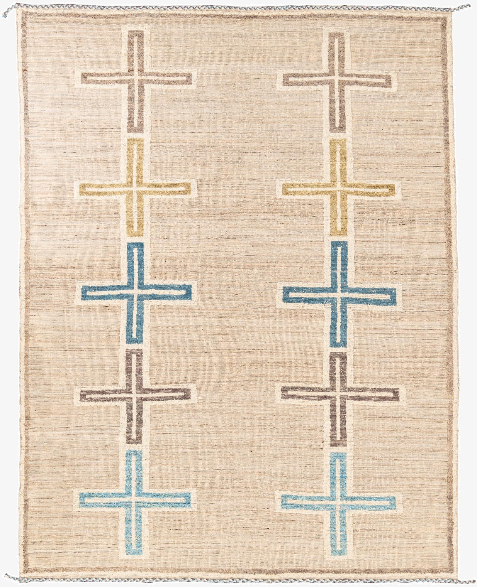 8' x 10' 5  Hand Knotted Moroccan Wool Rug