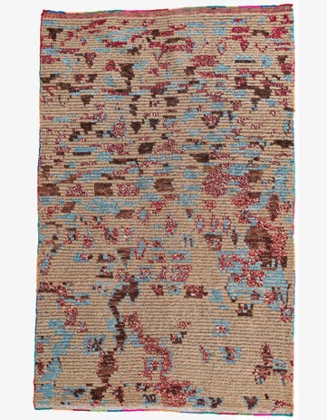 5' 4 x 8' 6 Hand Knotted Moroccan Wool Rug