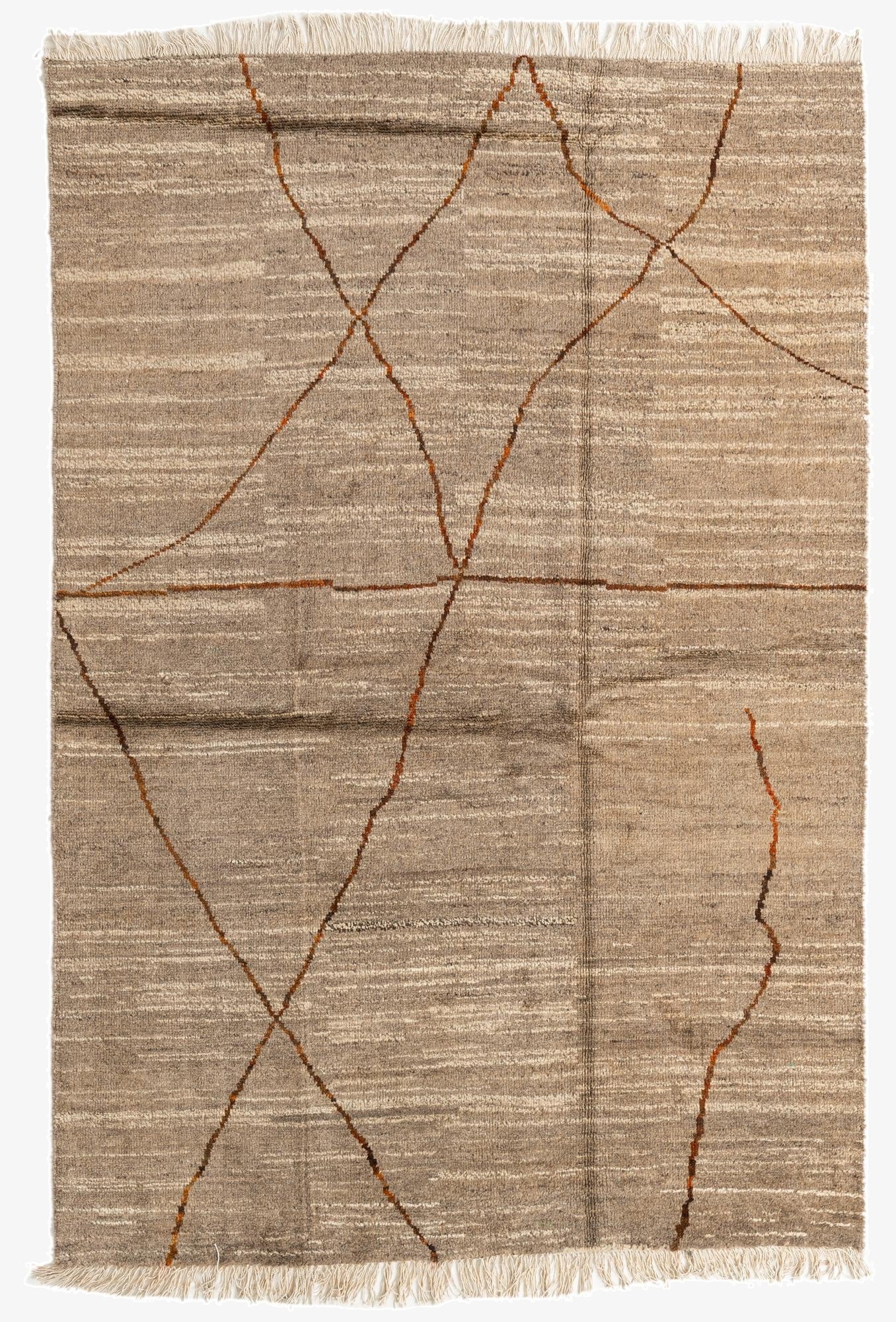 Primary image 5' 7 x 8' 3  Hand Knotted Moroccan Wool Rug