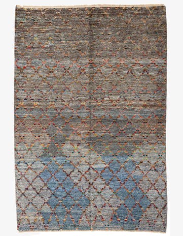 5' 6 x 8' Hand Knotted Moroccan Wool Rug