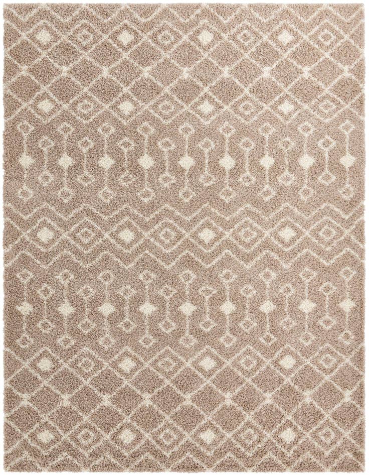 Detail image of 10' 8 x 14' Moroccan Trellis Shag Rug