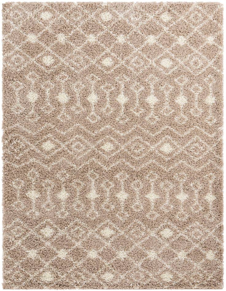 Detail image of 6' x 9' Moroccan Trellis Shag Rug