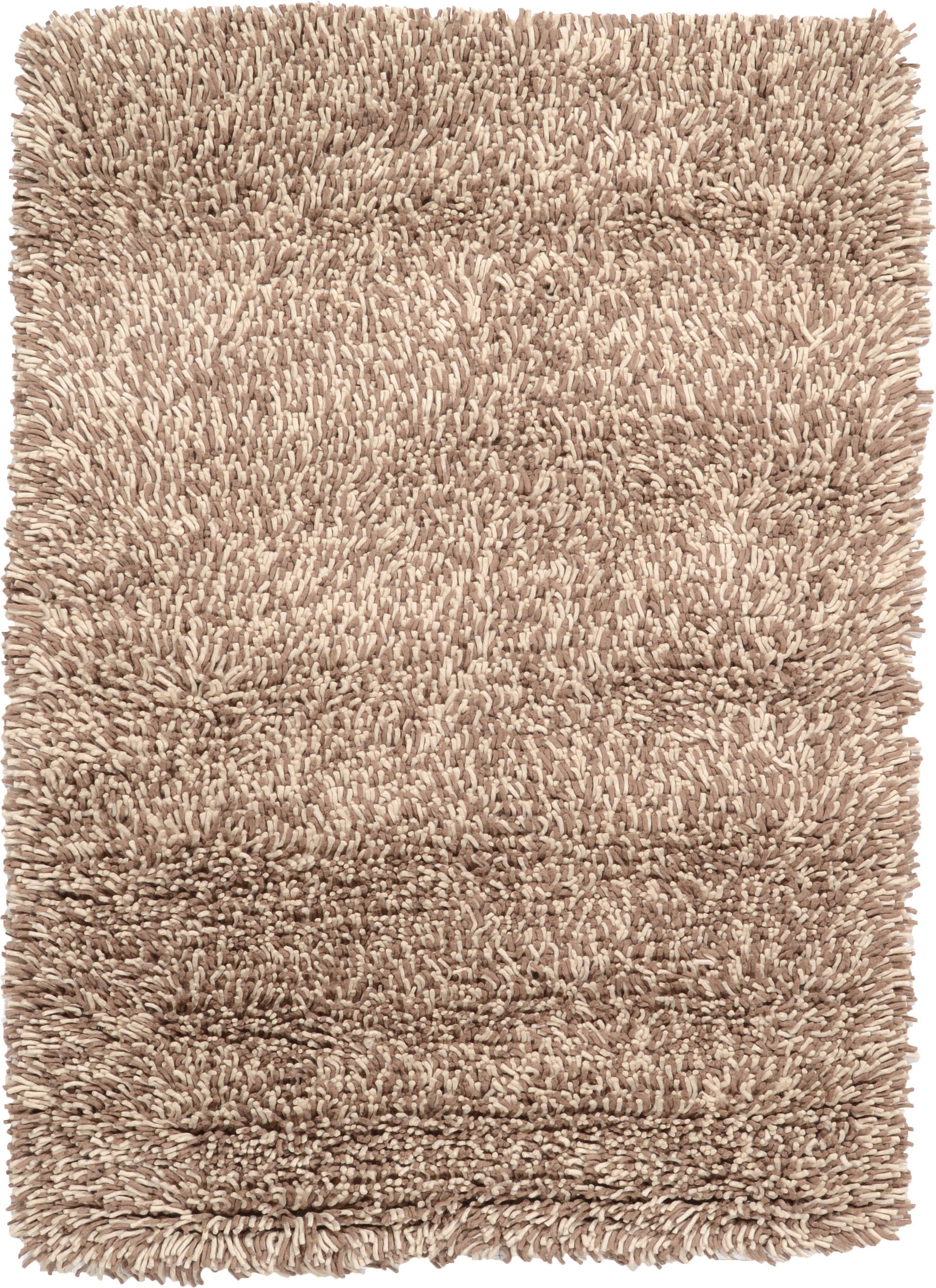 5' 7 x 7' 10 Hand Knotted Multi-Tone Shag Wool Rug