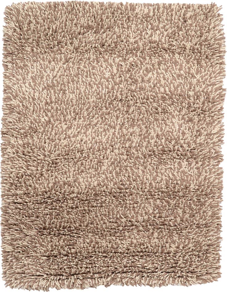 Detail image of 5' 7 x 7' 10 Hand Knotted Multi-Tone Shag Wool Rug