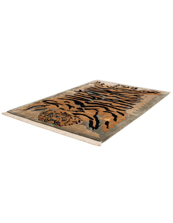 Detail image of 4' 1 x 5' 9  Hand Knotted Nepal Wool Rug