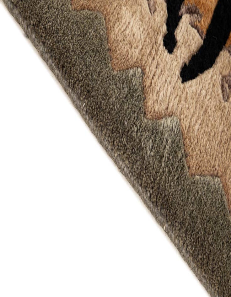 Detail image of 4' 1 x 5' 9  Hand Knotted Nepal Wool Rug