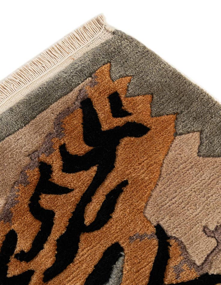 Detail image of 4' 1 x 5' 9  Hand Knotted Nepal Wool Rug