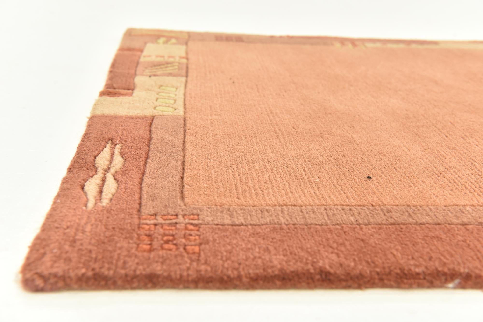 2' 4 x 4' 7 Hand Knotted Nepal Wool Rug
