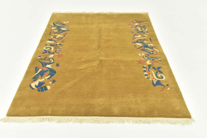 4' 8 x 5' 7 Hand Knotted Nepal Wool Rug