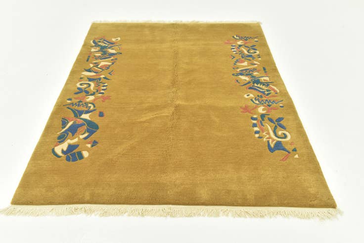 Detail image of 4' 8 x 5' 7 Hand Knotted Nepal Wool Rug