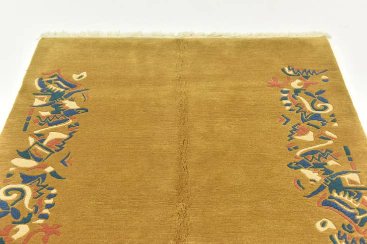 Detail image of 4' 8 x 5' 7 Hand Knotted Nepal Wool Rug