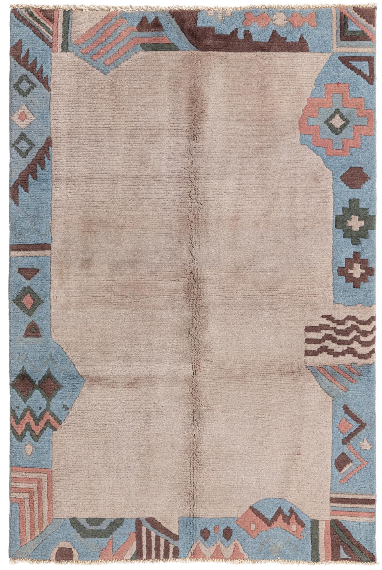 3' 11 x 5' 10 Hand Knotted Nepal Wool Rug