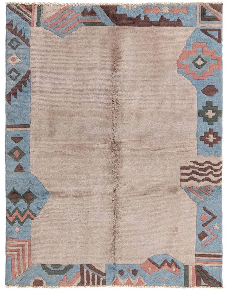 Detail image of 3' 11 x 5' 10 Hand Knotted Nepal Wool Rug