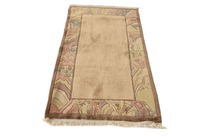 2' 4 x 4' 6 Hand Knotted Nepal Wool Rug
